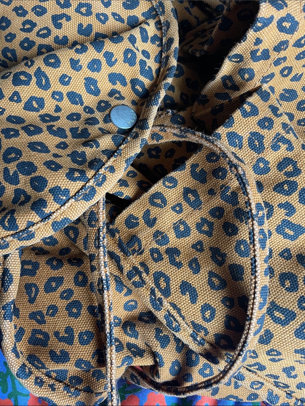 BAGGU Canvas Leopard Backpack - Picture 2 of 7